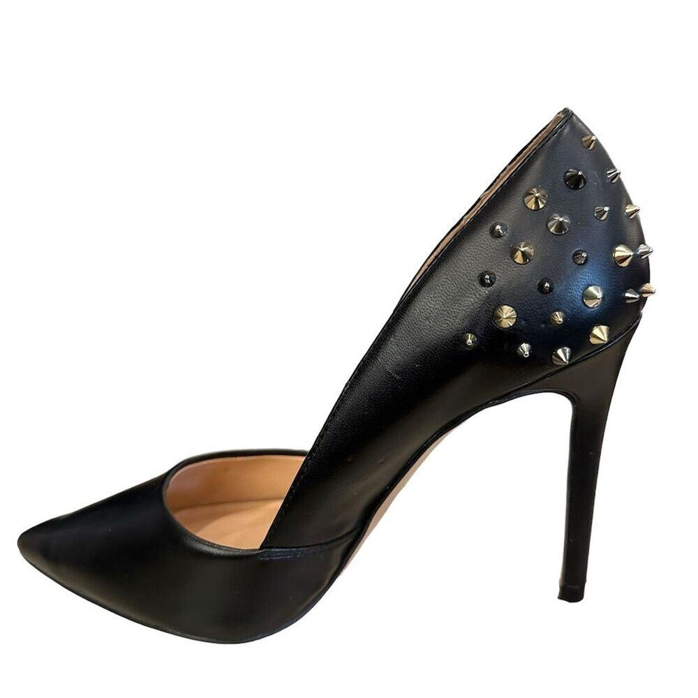Mix No. 6‎ Women's Black Studded Stiletto Heels Size 7M Party Pumps 4” heels - Picture 7 of 11